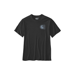 T-shirt leggera relaxed fit con grafica C BLACK